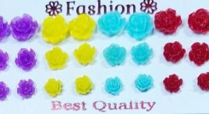 Private Lable earring for women multi colour 17pair