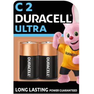 Duracell Ultra C2 Battery for Flashlight Toy Clock 2 pcs