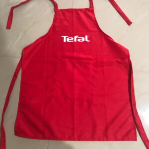 Tefal Cotton Apron Front Pockets for Men Women red colour