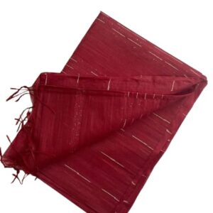 Private Lable silk saree with opposite blouse pice marron colour