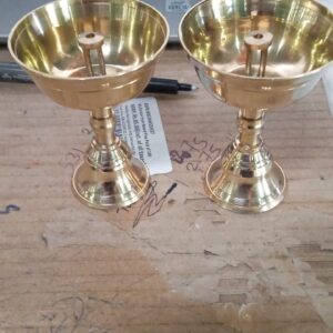 Private Lable Brass Udupi Lamp golden colour pack of 2