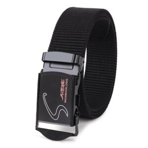 Wanmianlong Mens Belt Leisure pu leather Belt With Automatic Buckle black colour