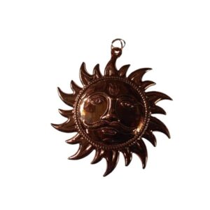 Private Lable Copper Sun Face Wall Hanging 6 Inch Dia Surya Vastu Decor rose gold colour