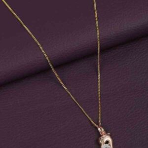 Priyaasi Aquatic Elegance Rose GoldPlated Fish Pendant Necklace