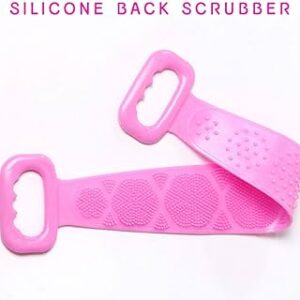 Private Lable Body ScrubberBath Body Cleaning BeltSkin Brush Pink