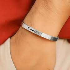 Private Lable Mens Aamir Name Siliver Barslite