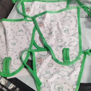 super bottom NappyLangot For New Born Baby white and green colour 06 Months PACK OF 5
