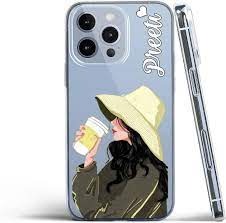 Private Lable iPhone 14 Pro Max Workholic Girl Name Printed Clear Silicone Cover