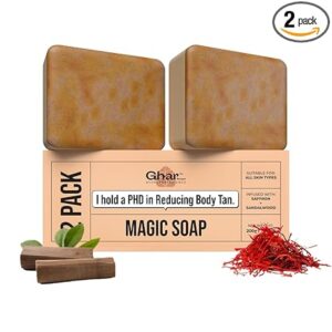 Ghar Soaps Sandalwood Saffron Magic Soap 100g pack of 2