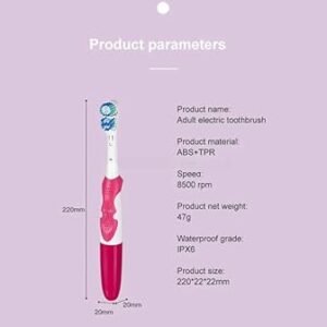 Dentes Care Dual ActionRotationVibration ELECTRIC TOOTHBRUSH Pink Colour
