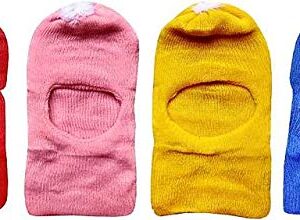 Private Lable Baby Unisex Monkey Cap Made of Soft Woolen for Better Comfort and Design Pack of 4 multi colour