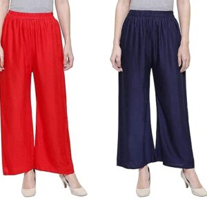 Private Lable Casual Plazo for Girls Regular Fit Traditional black and white colour size L