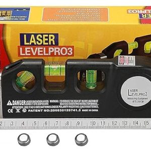 Eis Laser Level Pro 03 Plastic Horizon Vertical Measure Aligner Bubbles Ruler Multifunction Leveler Tool Black 03