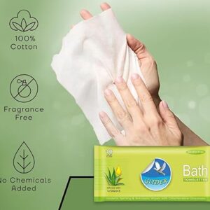 Glider Bed Bath Wipes Enriched with Aloe Vera and Vitamin E 10pcs