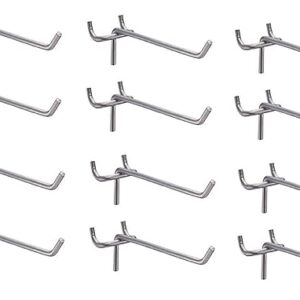 Q1 Beads 12 Pack 12 Heavy Duty Pegboard Hooks Kit Peg Hooks for 1 Spaced Pegboards 6 inch