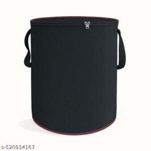 Private Lable Nylon Foldable Laundry Bag with Zipper for home black colour