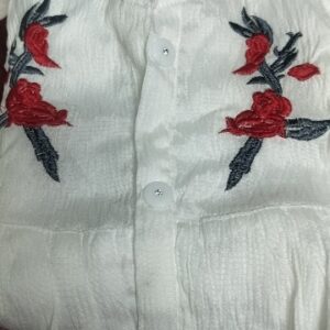 Private Lable Trendy embelished top and shorts set for girls white purlpe colour size 20