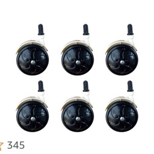 Private Lable Walker Accessories Wheels Black Pack of 6
