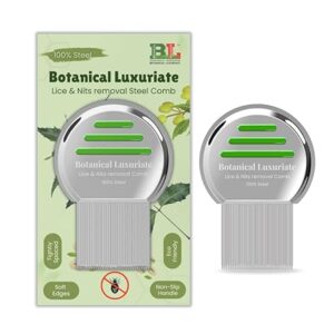 Botanical Luxuriate Lice and Nits Removal Comb Stainless Steet Multicolour