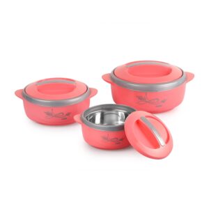 Private Lable 3 Designer Insulated Hot Case Pack of 3 Peach Colour