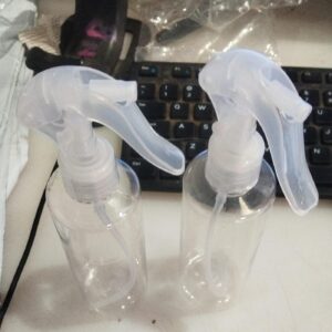 Private Lable PSA Store Refillable 200ml Transparent Bottle White Gun Mist Spray 200 ml Plastic Spray Bottle Pack of 2 Clear