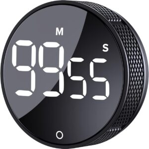 avinia kitchen timer large led magnetic digital countdown countup timer Black Colour