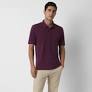 Peter England Men Purple Textured Polo Neck Tshirt Size XL