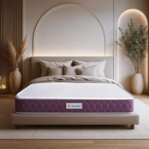 Sleepwell Orthopedic Anti Microbial Single Memory Foam Mattress Parpal Colour 75X72X8 Inch