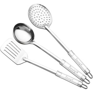 Private Lable Stainless Steel Cooking and Serving Spoons Set of 3