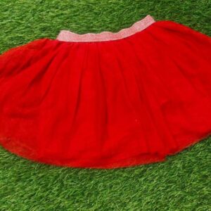Private Lable kids girl Red Linen Kids Short Skirt net size 28