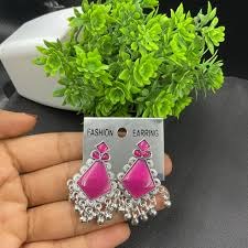 Private Lable women fashion earrings pink