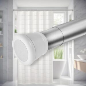 Private Lable SITTELLA 85Cm To 140Cm Extendable Shower Curtain Tension Rod white colour