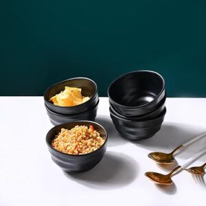 Private Lable round serving bowl medium black colour pack of 6