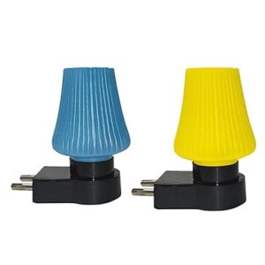 Private Lable Plug Play led Night Lamp Yellow Blue Pack of 2