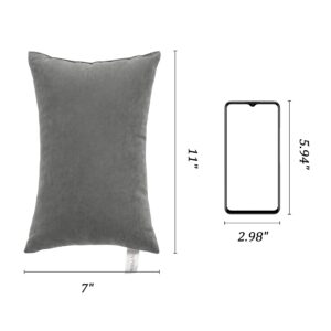 Private Lable Bean Small Leather Pillow Grey colour