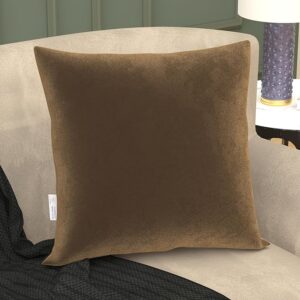 Private Lable Soft Microfiber Square Pillow Grey and Brown Colour