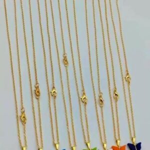 Private Lable Pack of 10 set Butterfly Chain pendant