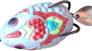 Private Lable Fishing Frog Lure with Spoon Tail grey colour