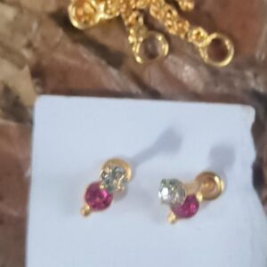 Private Lable gold side stud earring for women 1 pair