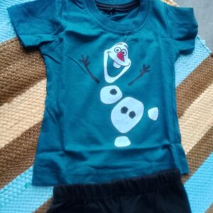 Private Lable Smooth Cotton Fancy Printed Half Sleeve TShirt and Shorts Set Pack for Boys and Girls Size 2 y