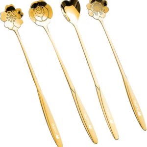 Privat Lable Supvox 4 Pcs Golden Spoon Set