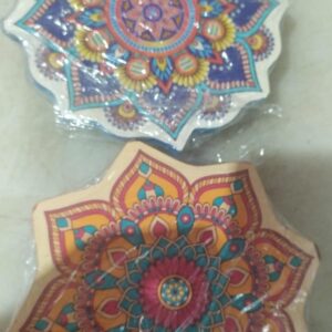 Private Lable Flower Design Vilakku Stand for puja pack of 2