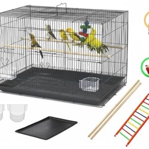 Private Lable Black Color Birds Cage For Budgies 2 Feet 24 Inch