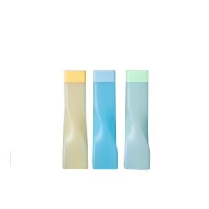 Private Lable Twisted Plastic Food Grade Fridge Square Water Bottle multicolour pack of 2