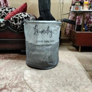 Private Lable Laundry Bag basket grey and black colour