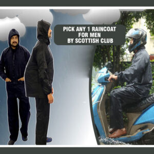 Private Lable Men Pick Any 1 Raincoat for Men by Scottish Club black colour size XL