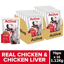 Active Gravy 70g Chicken Liver Chunks and Real Chicken