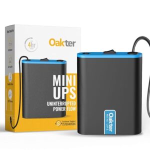 Oakter Mini UPS for 12V WiFi Router Broadband Modem