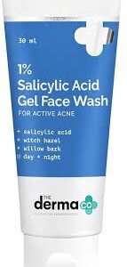 The Derma Co 1 Salicylic Acid Gel Face Wash Witch Hazel Willow Bark 100 ml