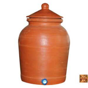 Village Decor Clay Water Pot with Lid PreSeasoned 304 Stainless Steel tap Pot 6000 ML